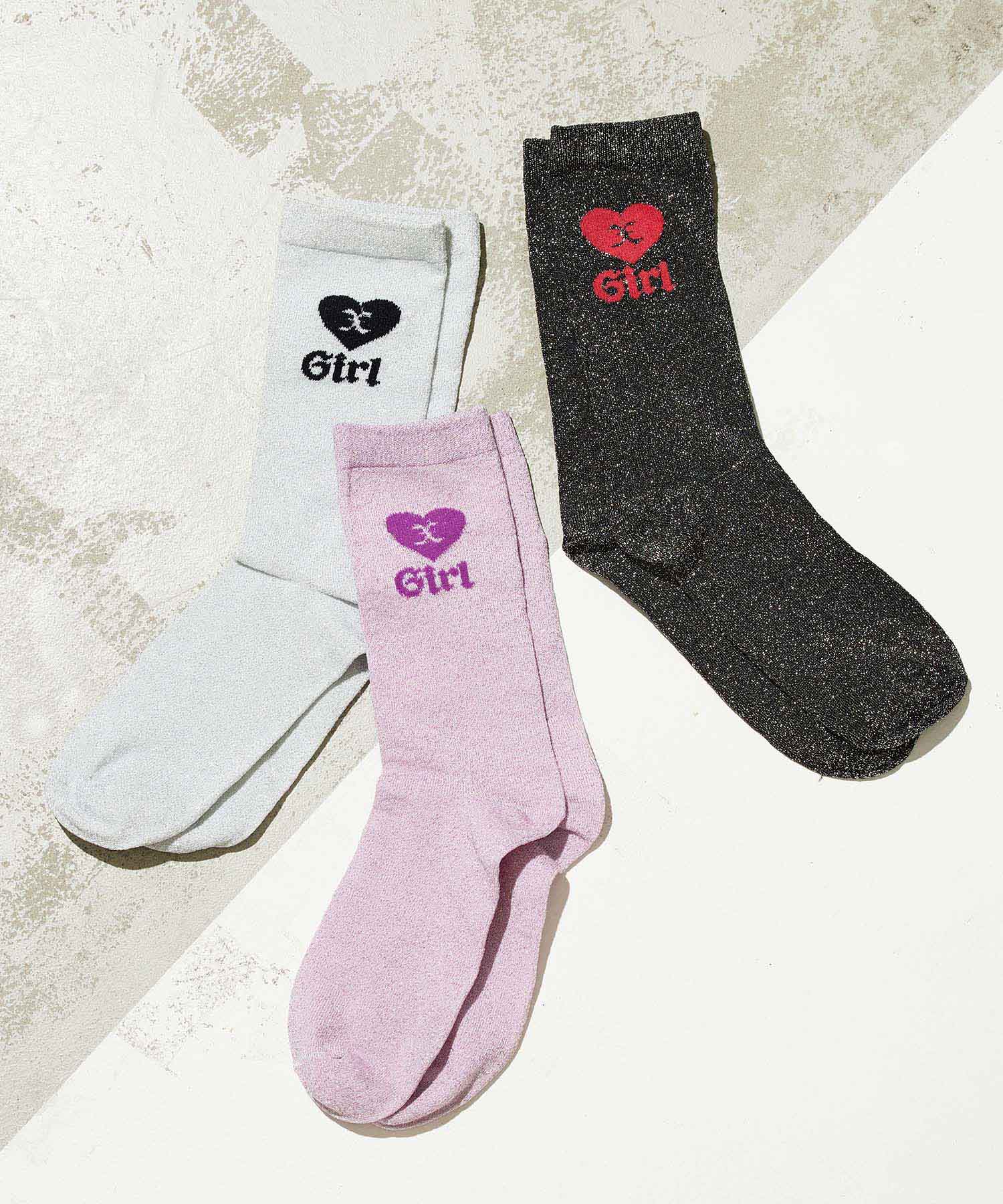 X Girl エックスガール ラメ 靴下 Socks Glitter ソックス ハート Heart