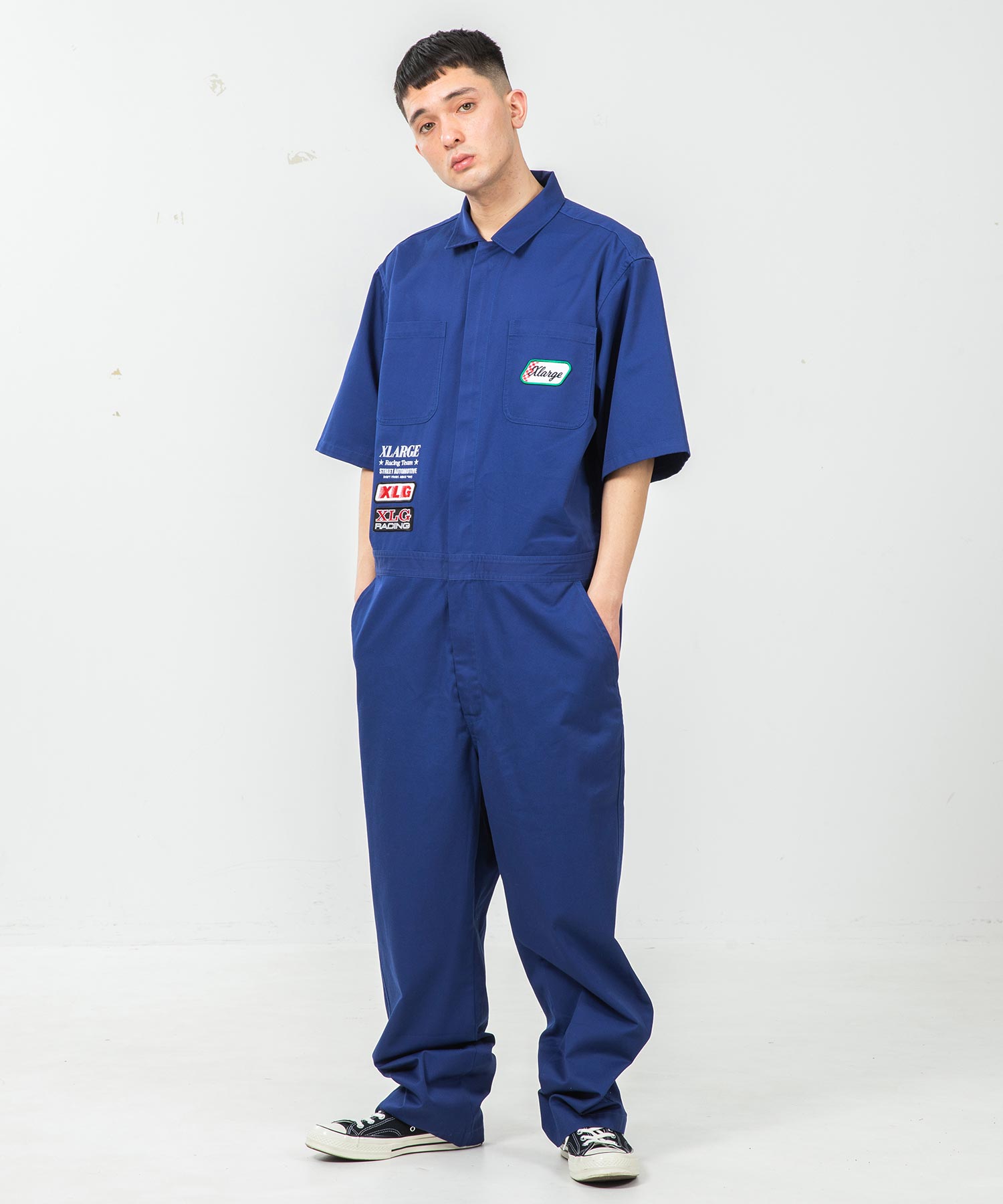 公式 Xlarge エクストララージ S S Jump Suit Vintage Racing Car Team オールインワン パンツ ズボン 半袖 メンズ ボトムス 人気 Bluewaterwells Com