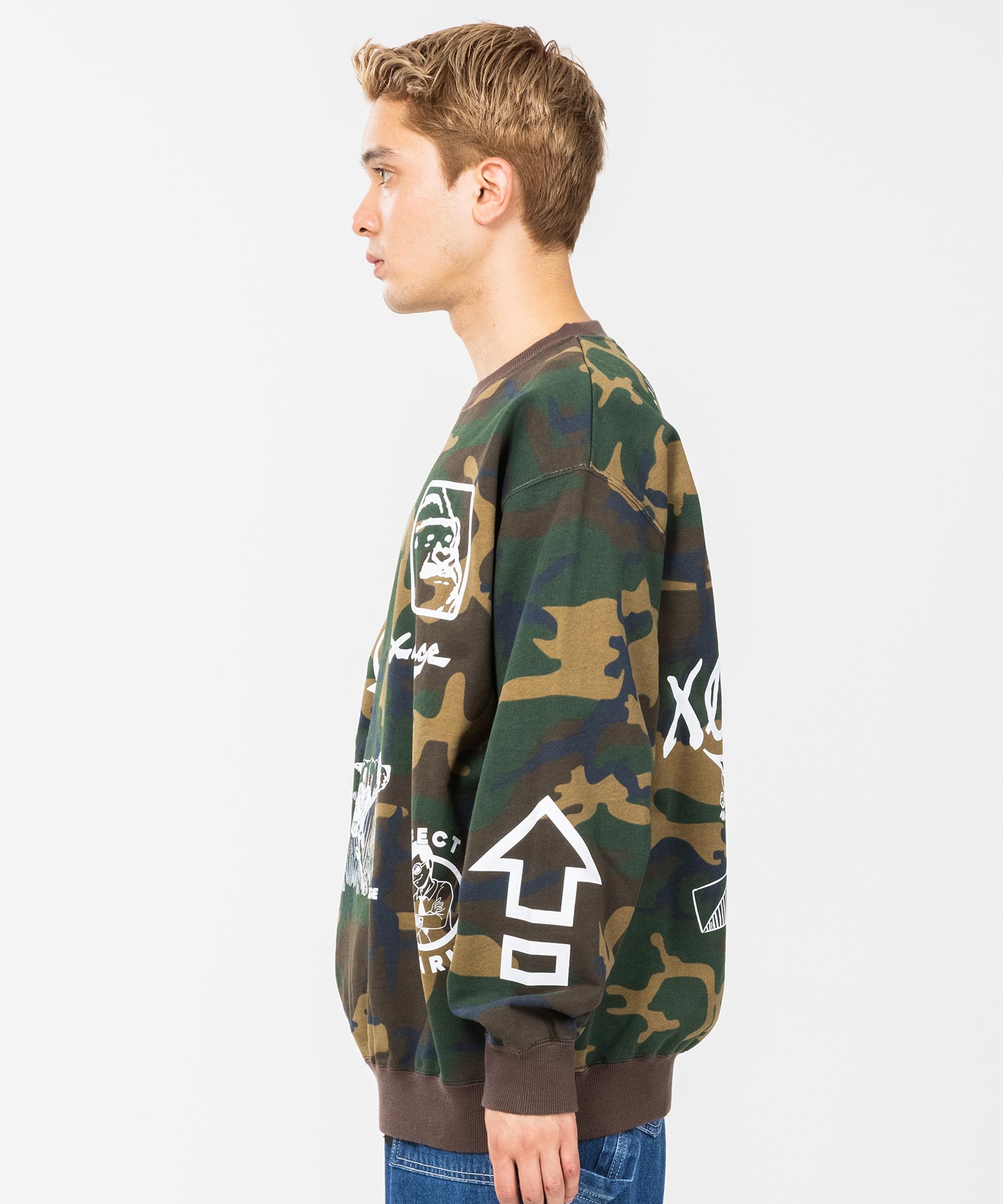 camo crew sweatshirt