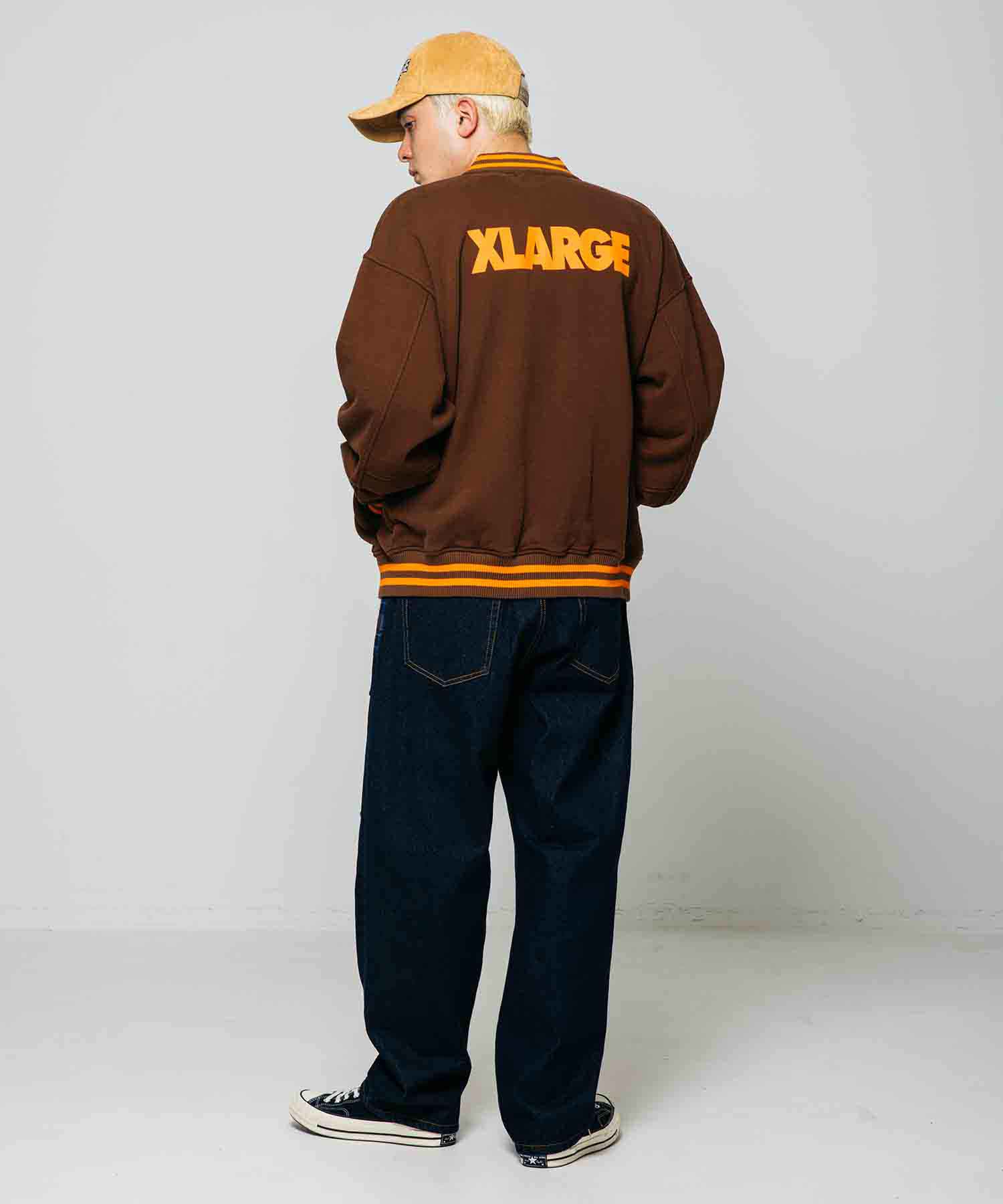 日本最大級の品揃え XLARGE エクストララージ SWEAT VARSITY JACKET スウェットヴァーシティージャケット プリントロゴ  スタジャン ブルゾン アウター メンズ 上着 人気 おすすめ おしゃれ 贈り物 プレゼント andrewslaw.com.au