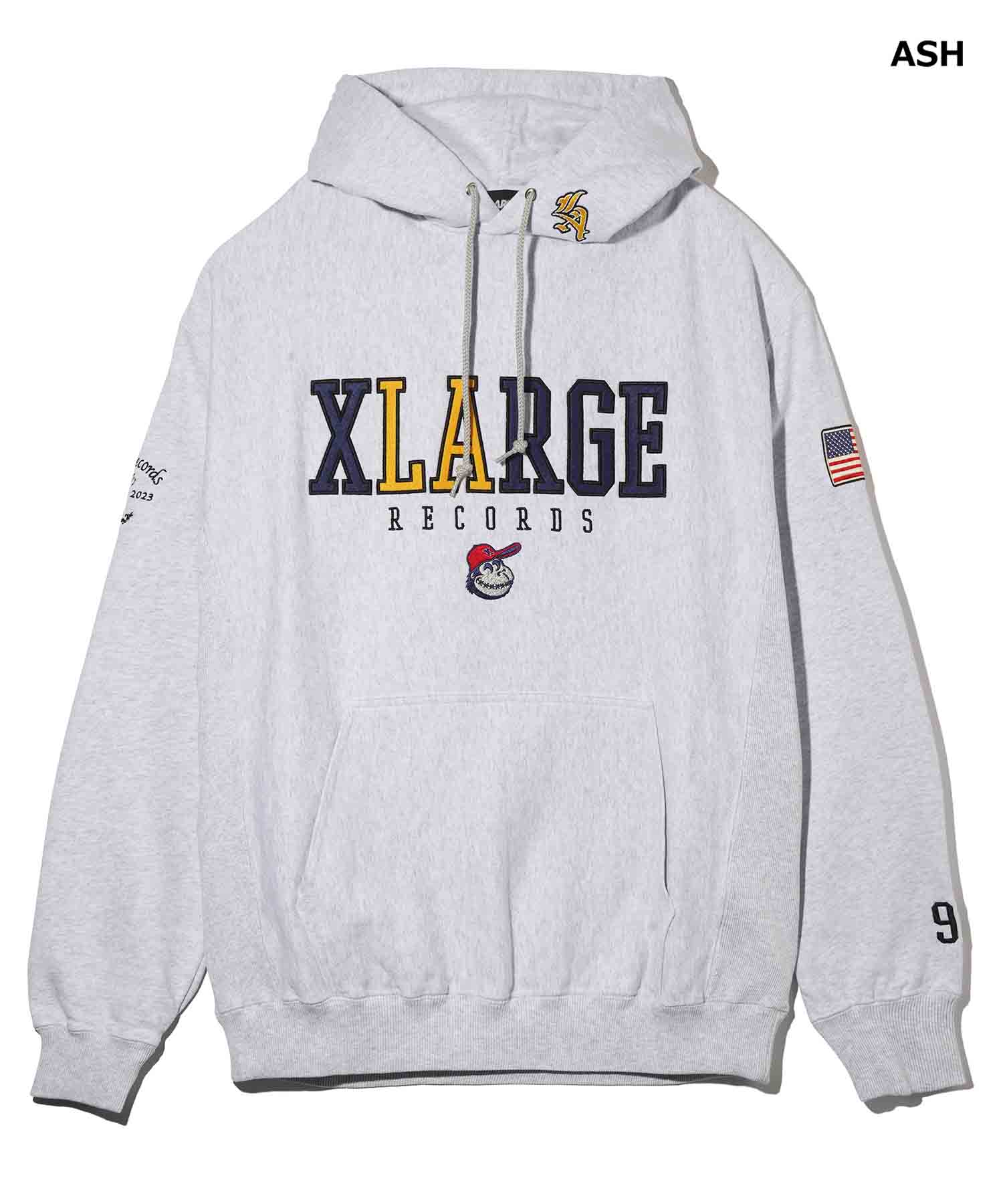 XL☆XLARGE フーディ スウェット ピグメント エンボス ロゴ 黒 2