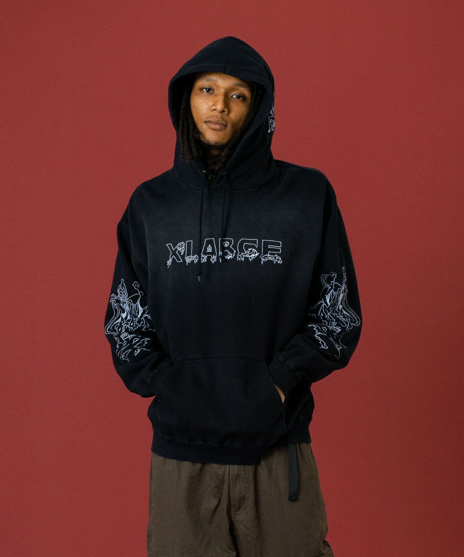 特価【30％OFF】【公式】XLARGE エクストララージ CREEPY MANSION HOODED SWEATSHIRT パーカー ロゴパーカー｜XLARGE X-girl公式calif店
