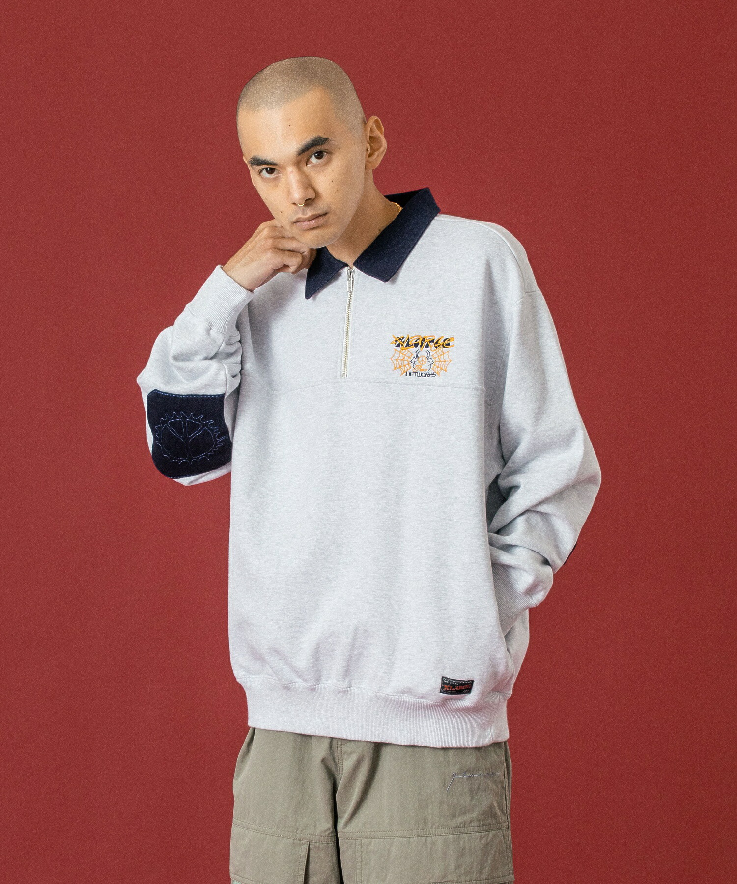 楽天市場】エクストララージ スウェット ハーフジップ XLARGE XL