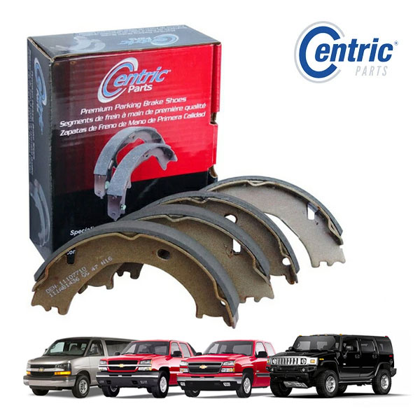 【Centric 正規品】01-06y シボレー シルバラード GMC シエラ 1500 HD 99-10y シルバラード シエラ 2500 03-08y エクスプレス サバナ 2500 02-06y アバランチ 2500 03-08y ハマーHUMMER H2 サイドブレーキシュー ブレーキパッド 1台分セット 111.07710