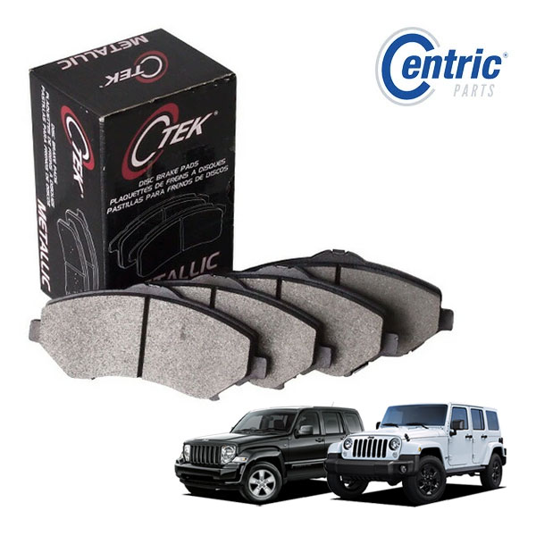 【Centric 正規品】ジープ JEEP JK ラングラー 08-12y チェロキー KK フロントブレーキパッド C-TEK セミメタリック 1台分 左右セット 102.12730