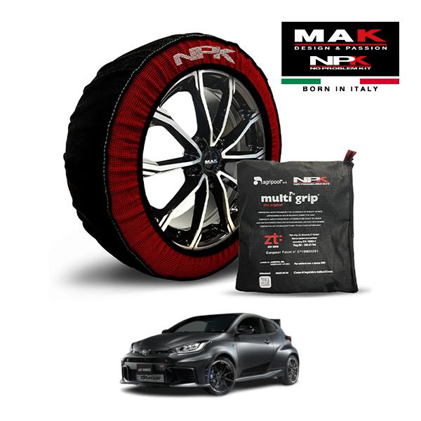 【MAK正規品】NPK スノーソックス MULTIGRIP THE ORIGINAL73000SS081 225/40R18 18インチ 布製 タイヤ チェーン 非金属 EU製 トヨタ GRヤリス RZ ハイパフォーマンス・セバスチャン オジエエディション 4BA-GXPA16 4WD