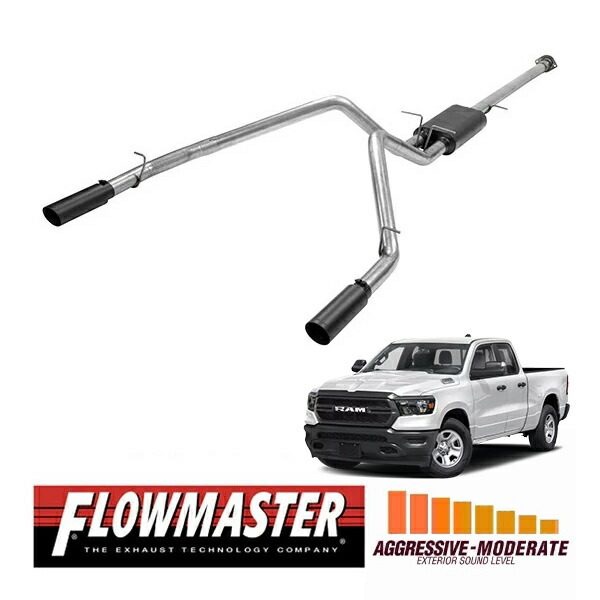 【FLOWMASTER 正規品】アメリカンサンダーキャタバックエキゾーストシステム 19-24y ラム 1500 5.7L 817843 フローマスター