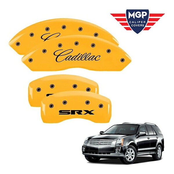【MGP 正規品】 04-09y キャデラック SRX 専用設計 ブレーキ キャリパーカバー イエロー CADILLAC SRXロゴ アルミ製 35002SSRXYL 1台分 45,370円
