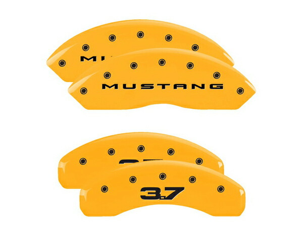 【MGP 正規品】 15-21y フォード マスタング 専用設計 ブレーキ キャリパーカバー イエロー マスタング 3.7ロゴ アルミ製 10202SM32YL