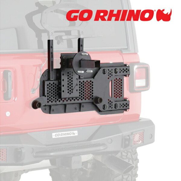 【お買い物マラソン★エントリーでP10倍！】GO RHINO Rockline ロックライン スペアタイヤキャリア 補強システム 大口径スペアタイヤ装着用補強キット 27137T ジープ JL ラングラー 2ドア/4ドア