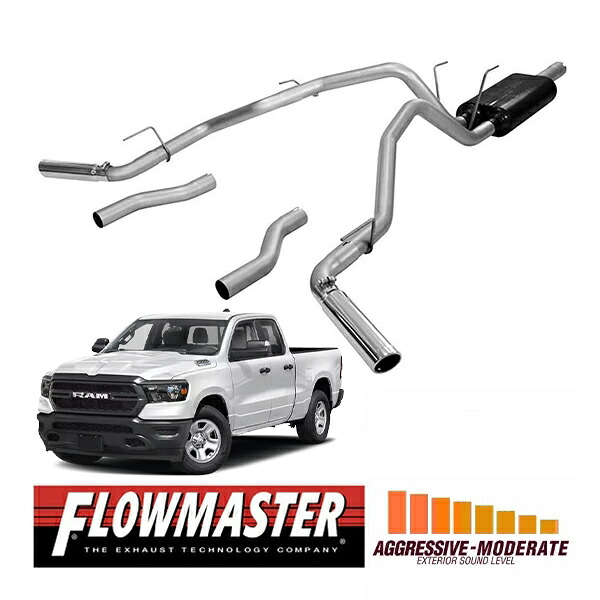 【FLOWMASTER 正規品】アメリカンサンダーキャタバックエキゾーストシステム 09-23y ラム 1500 4.7L/5.7L 817490 フローマスター