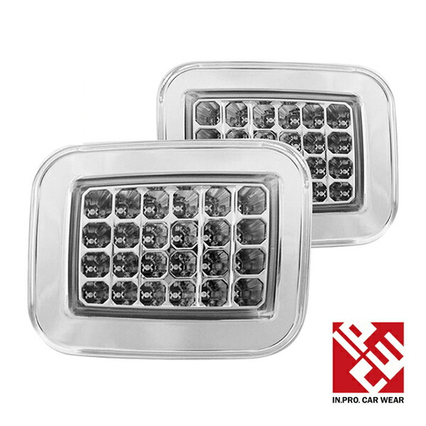 【IPCW 正規品】クリスタル LED パークシグナルランプ クローム クリア パークシグナルライト ウインカーランプ ウインカーライト 03-09y ハマー H2画像