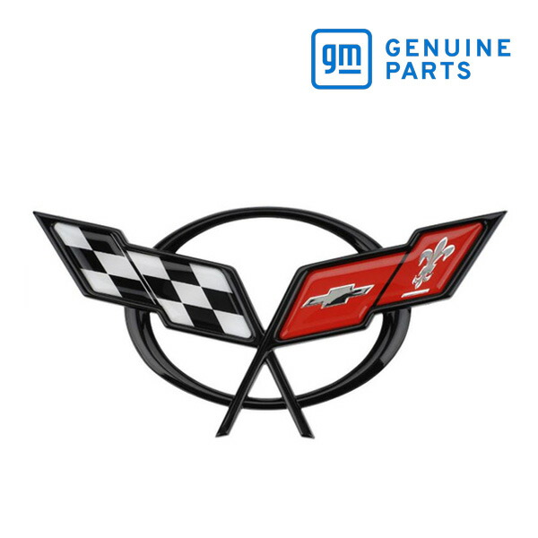 楽天市場 97 04y シボレー コルベット C5 純正フロントエンブレム クロスフラッグ カリフォルニアカスタム楽天市場店