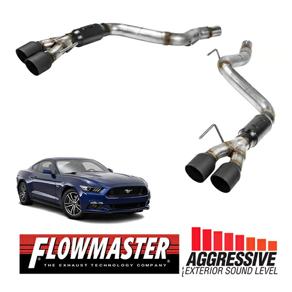 【FLOWMASTER 正規品】アウトローアクスルバックエキゾーストシステム 18-23y マスタング GT 5.0L 817806 フローマスター
