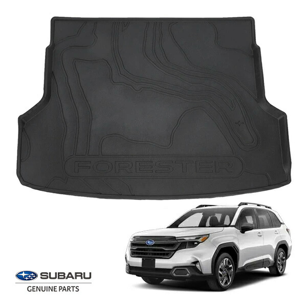 【お買い物マラソン★エントリーでP10倍！】USスバル純正 SUBARU フォレスター SL系 ガソリン車用 リアカーゴプロテクター カーゴマット ラゲッジマット カーゴライナー トランクマット FORESTERロゴ入