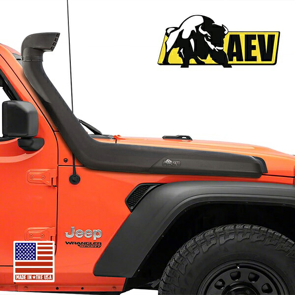 【AEV 正規品】シュノーケル エアインテークキット 40306510AC エアーインテーク 架橋ポリエチレン製 ジープ JL ラングラー 2.0L/3.6L/4xe | JT グラディエーター 2ドア/4ドア車用 左ハンドル/右ハンドル共通 ローフェンダー付き車用