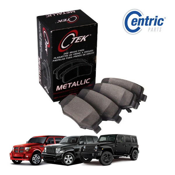 【Centric 正規品】ジープ JEEP JKラングラー 3.6L 3.8L 08-12y チェロキー KK ダッジ 07-11y ナイトロ 3.7L 4.0L リアブレーキパッド C-TEK セミメタリック 1台分 左右セット 102.12740