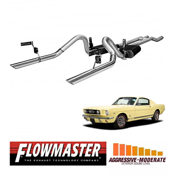 【FLOWMASTER 正規品】アメリカンサンダークロスメンバーバックエキゾーストシステム 64-66y マスタング 817273 フローマスター
