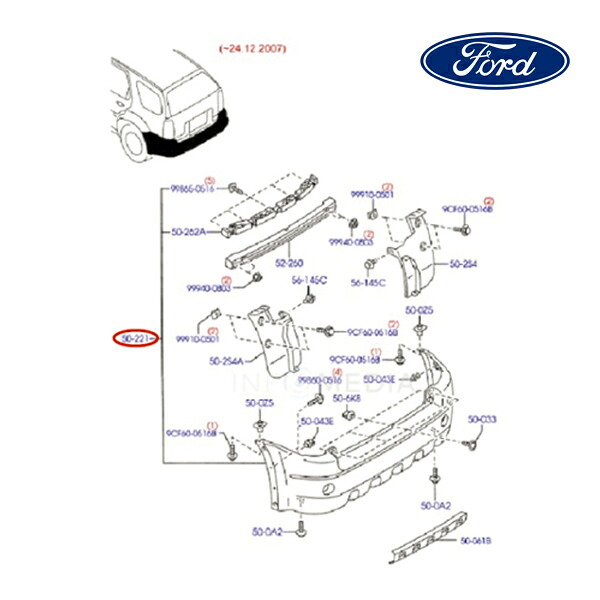 【FORD/フォード純正品】 バンパーフェース リア 06-07y エスケープ EV4650221A