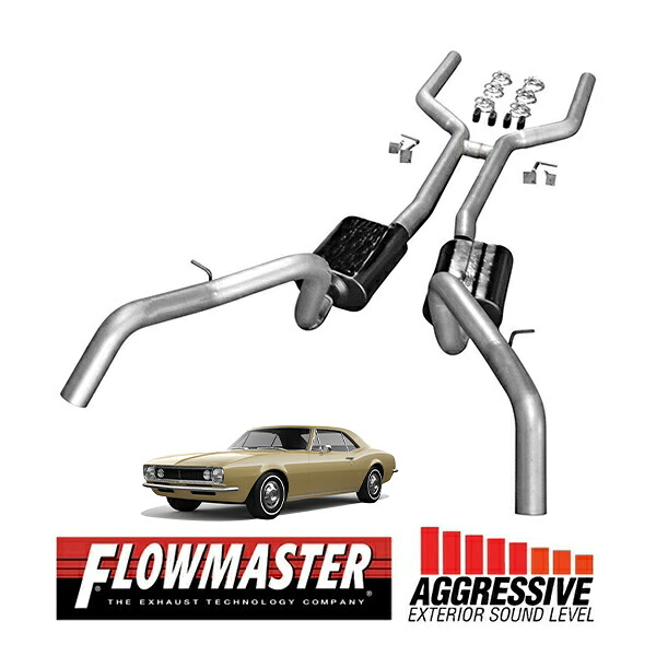 【FLOWMASTER 正規品】アメリカンサンダークロスメンバーバックエキゾーストシステム 67-69y カマロ ファイアーバード 17201