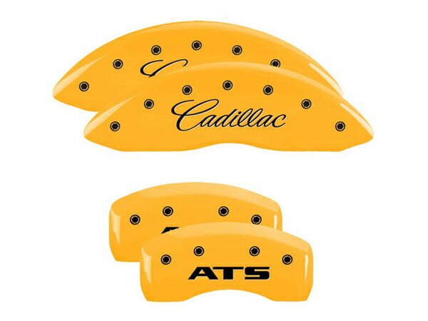 【MGP 正規品】 13-18y キャデラック ATS A1SL 専用設計 ブレーキ キャリパーカバー イエロー CADILLAC ATSロゴ アルミ製 35007SATSYL 1台分