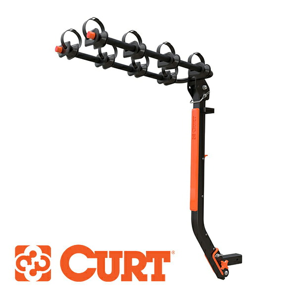 【CURT 正規品】サイクルキャリア バイクラック サイクルラック ACTIVELINK対応 18411 2インチ角 ヒッチレシーバー対応 アクティブシャンク付 パウダーコート仕上げ 自転車 4台積載 合計90kgまで