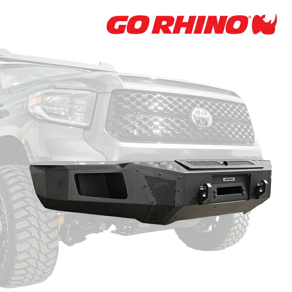 GO RHINO BR6 フロントバンパー ウインチバンパー テクスチャーブラック 24182T トヨタ タンドラ クルーマックス/ダブルキャブ ゴーライノ｜カリフォルニアカスタム店