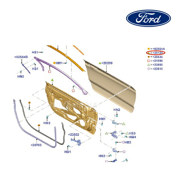 【お買い物マラソン★エントリーでP10倍！】【FORD/フォード純正品】 フロント ドア 右側 15y- マスタング FR3Z6320124A 185,625円