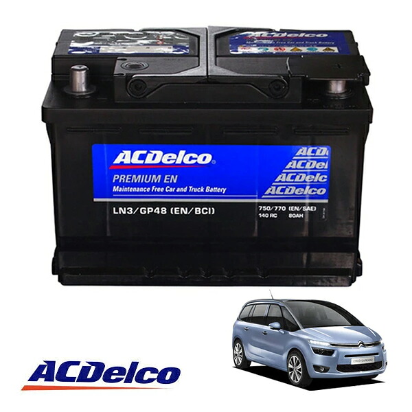 【ACDELCO 正規品】バッテリー LN3 メンテナンスフリー 14-18y シトロエン C4 ピカソ グランドピカソ B78|カリフォルニアカスタム店