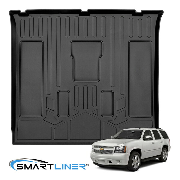 SMARTLINER 正規品 専用設計 オールウェザー リアカーゴプロテクター カーゴマット ラゲッジマット カーゴライナー トランクマット SMARTLINERロゴプレート付 07-14y シボレー タホ | ユーコン スマートライナー