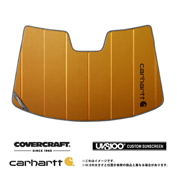 【CoverCraft 正規品】専用設計 サンシェード ブロンズ 吸盤不要 折りたたみ式 マツダ アクセラ BK系 Carhartt カーハートコラボ仕様 カバークラフト［真夏もへたらない3層構造で断熱効果抜群］