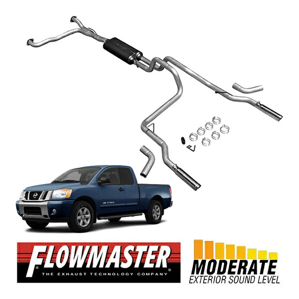 【FLOWMASTER 正規品】アメリカンサンダーキャタバックエキゾーストシステム 04-15y タイタン 5.6L 17406 フローマスター|カリフォルニアカスタム店