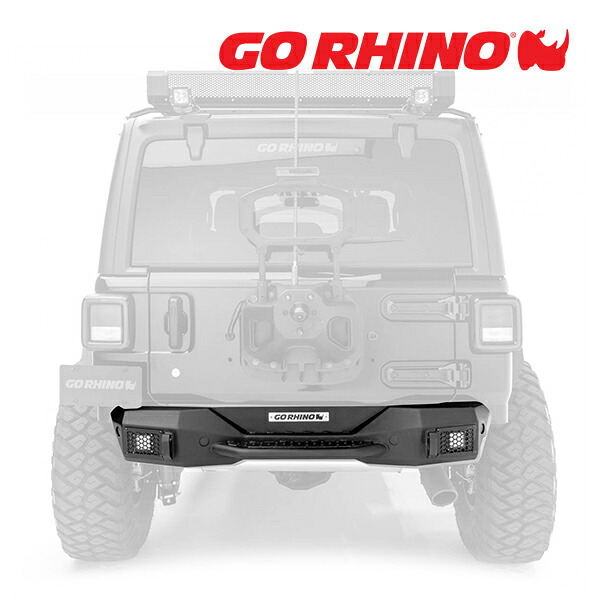 【お買い物マラソン★エントリーでP10倍！】GO RHINO Rockline ロックライン Stubby スタビー リアバンパー テクスチャーブラック 371100T ジープ JL ラングラー 2ドア/4ドア ゴーライノ