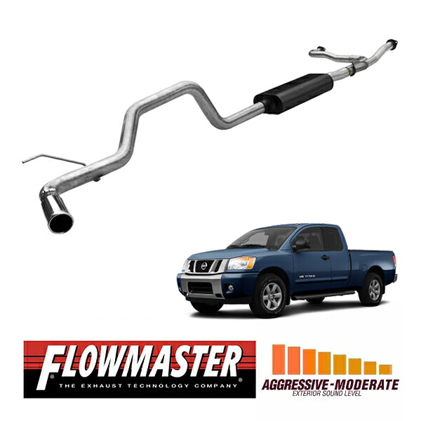 【FLOWMASTER 正規品】アメリカンサンダーキャタバックエキゾーストシステム 04-15y タイタン 5.6L 817533 フローマスター