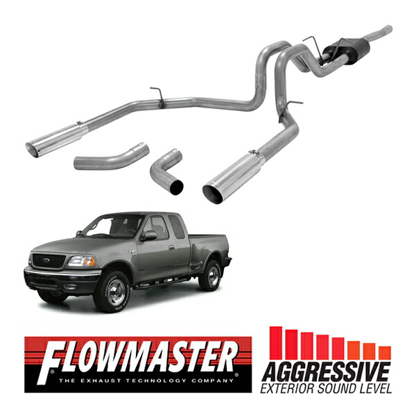 【FLOWMASTER 正規品】アメリカンサンダーキャタバックエキゾーストシステム 98-03y F-150 4.6L/5.4L 2WD/4WD共通 817663 フローマスター
