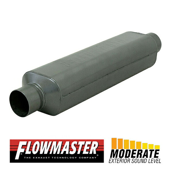 FLOW MASTER / フローマスター スーパー HP-2 マフラー 409S #12418409 Center in 2.25"/Center out 2.25" - Moderate Sound|カリフォルニアカスタム店