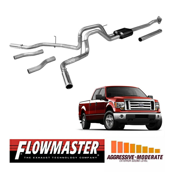 【FLOWMASTER 正規品】アメリカンサンダーキャタバックエキゾーストシステム 09-14y F-150 4.6L/5.0L/5.4L 817522 フローマスター