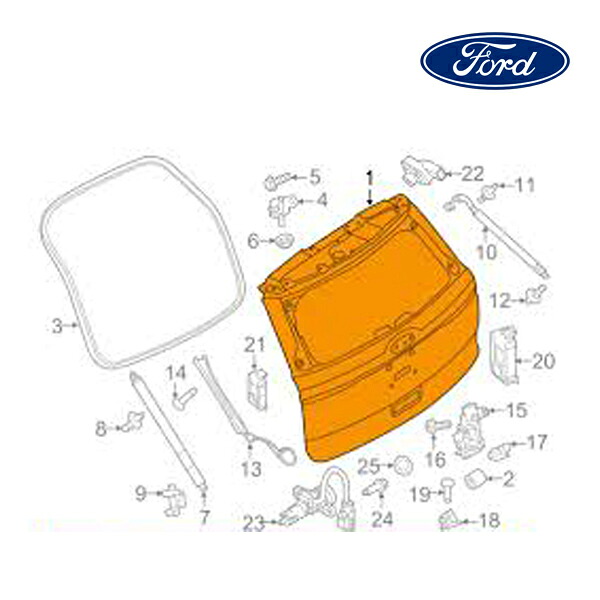 【お買い物マラソン★エントリーでP10倍！】【FORD/フォード純正品】 テールゲート リアゲート リフトゲート 16y- エクスプローラー FB5Z7840010A