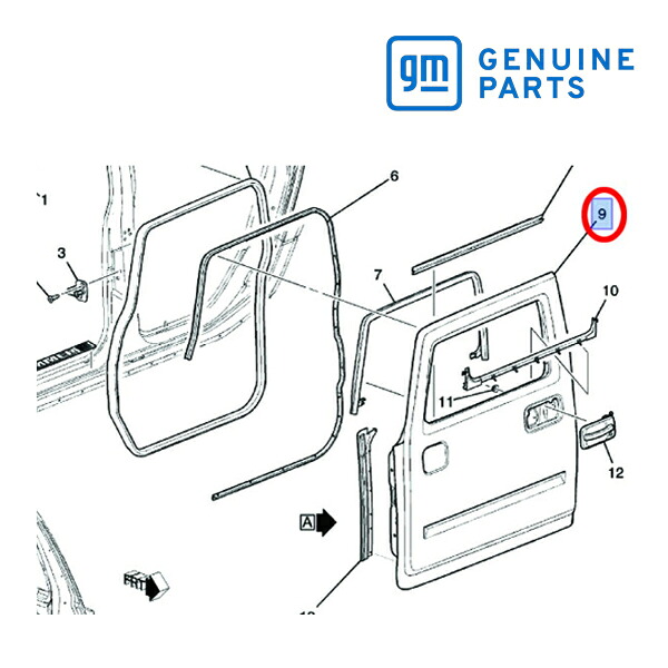 【お買い物マラソン★エントリーでP10倍！】GM純正 フロント ドアパネル 左側 運転席側 LH 25887984 03-09y ハマー H2