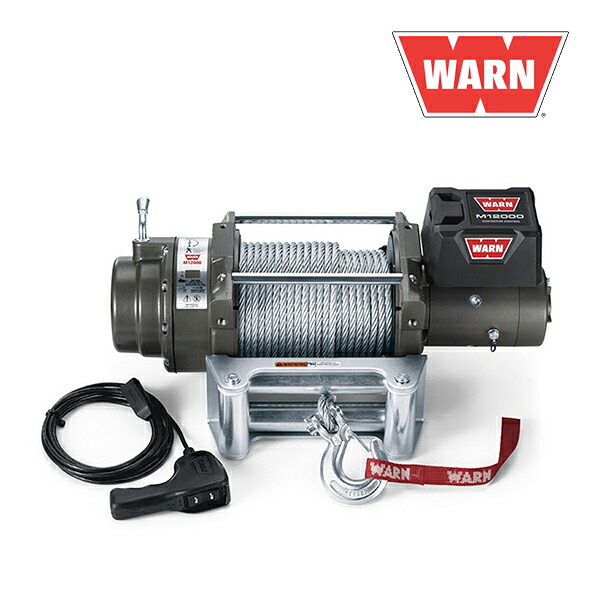 【WARN (ウォーン) USA正規品】M12 24V ヘビーウエイト ウインチ/HEAVYWEIGHT WINCH ワイヤーロープ24V 最大牽引力約7484kg 汎用 265072