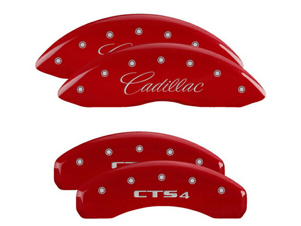 【MGP 正規品】 09-19y キャデラック CTS A1LL 専用設計 ブレーキ キャリパーカバー レッド CADILLAC CTS4ロゴ 35013SCT4RD 1台分 セット