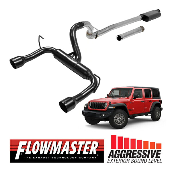【FLOWMASTER 正規品】アウトローキャタバックエキゾーストシステム 18-23y JL ラングラー 3.6L 2ドア/4ドア共通 817844 フローマスター