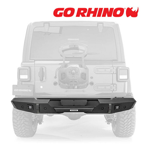 GO RHINO Trailline トレイルライン ストレート リアバンパー テクスチャーブラック 272115T ジープ JL ラングラー 2ドア/4ドア ゴーライノ｜カリフォルニアカスタム店