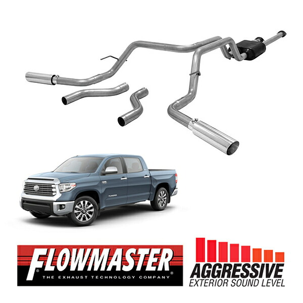 【FLOWMASTER 正規品】アメリカンサンダーキャタバックエキゾーストシステム 09-21y タンドラ?4.6L/4.7L/5.7L 817664 フローマスター