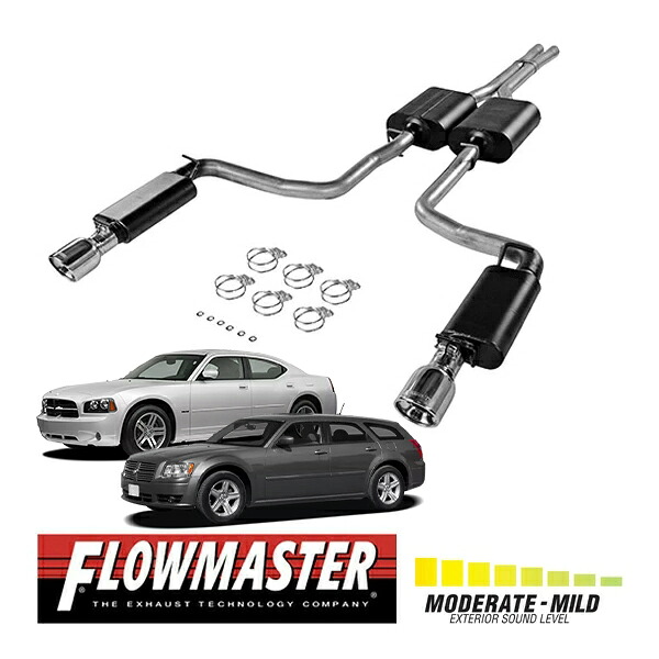 【FLOWMASTER 正規品】フォースIIキャタバックエキゾーストシステム 05-10y チャージャー RT 300C?5.7L 05-08y マグナム RT 5.7L 17405