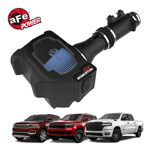 【aFe Power 正規品】25y- ラム 1500 ジープ 23y- ワゴニア L 23y- ワゴニア 23y- グランドワゴニア L 22y- グランドワゴニア L6 3.0L ツインターボ Hurricane Momentum GT コールドエアインテーク エアフィルター Pro5R フィルター(湿式) 50-70120R エアーフィルター｜カリフォルニアカスタム店