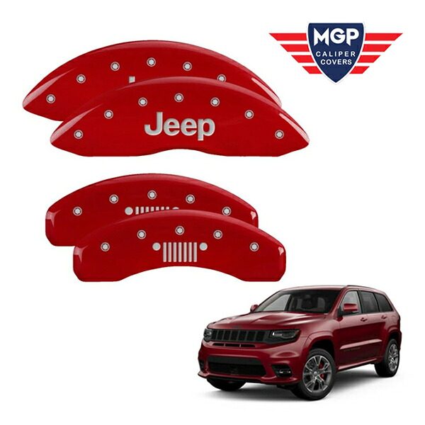【MGP 正規品】 11-21y ジープ グランドチェロキー WK 専用設計 ブレーキ キャリパーカバー レッド Jeep ジープグリルロゴ 42020SJPLRD 45,370円