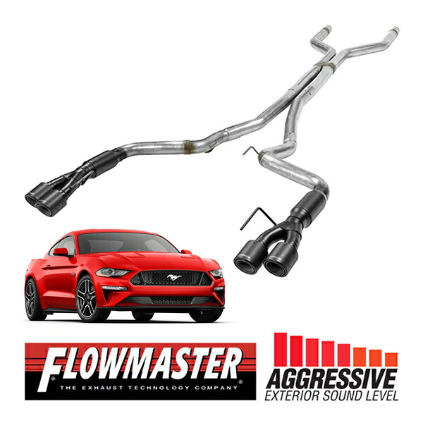 【FLOWMASTER 正規品】アウトローキャタバックエキゾーストシステム 18-23y マスタング GT 5.0L 817808 フローマスター