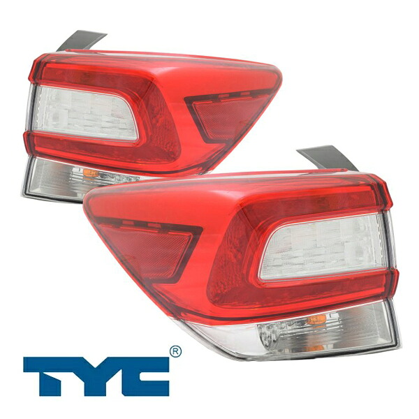 【お買い物マラソン★エントリーでP10倍！】スバル 17-19y インプレッサ/18-19y CROSSTREK(XV) GT系 ハッチバック US仕様 テールランプ テールライト アウター 純正タイプ 左右セット バルブ付 TYC製