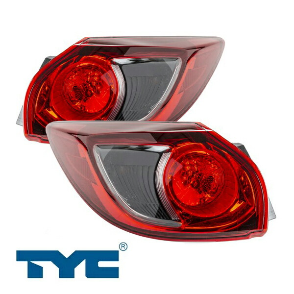【お買い物マラソン★エントリーでP10倍！】13-16y マツダ CX-5 KE系 US仕様 テールランプ テールライト アウター 純正タイプ 左右セット バルブ付 TYC製